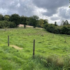 Der Standort der neuen Kläranlage unweit des Landgasthofs Hessenmühle vor Beginn der Bautätigkeiten