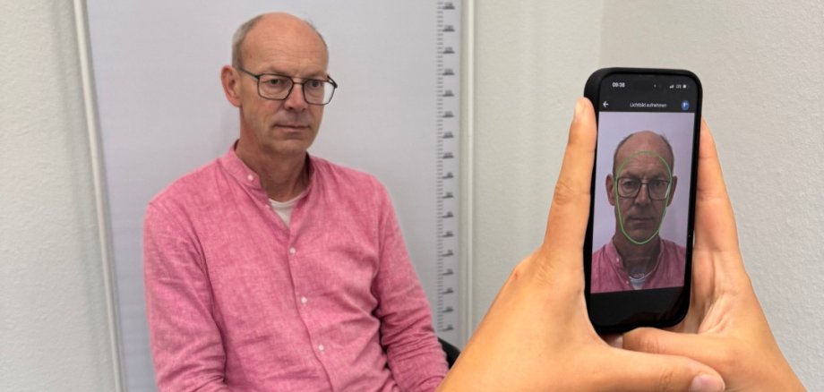 Beispielbild zur Erstellung von Passfotos im Bürgerbüro