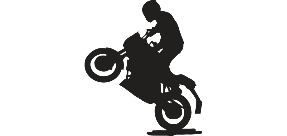 Silhouette von Motorcrossfahrer