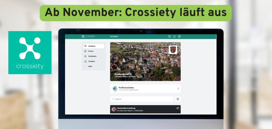 Symbolbild PC mit Crossiety App auf dem Bildschirm