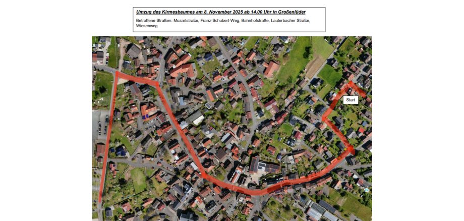 Bild des Straßenumzugs der Kirmes