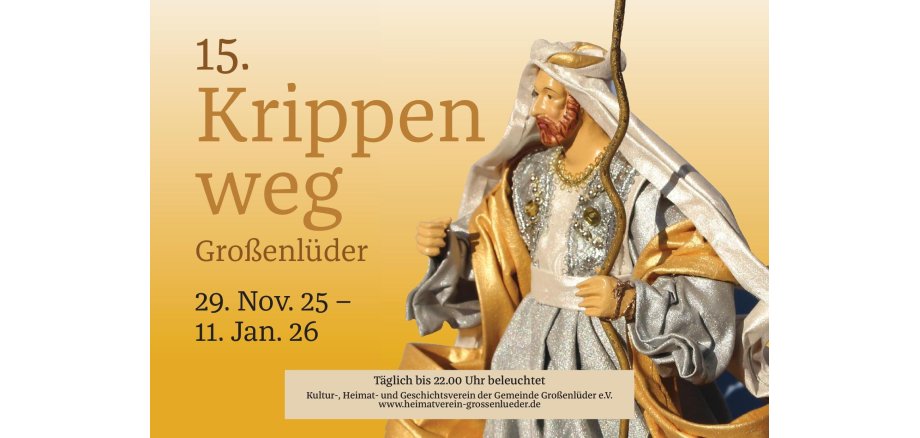 Plakat vom Krippenweg mit Zeitraum
