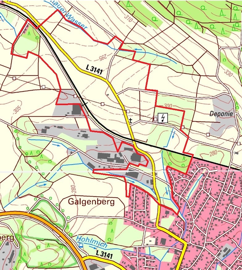 Straßenkarte der L3141 Straßenkarte der L3141