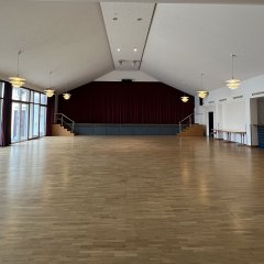 Blick in den Saal des Bürgerhauses Bimbach