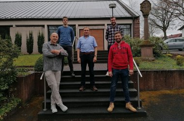 Ortsbeirat Uffhausen, v. l. Stefan Oestreich, Mario Block, Peter Muth, Michael Gies, Kai Hasenauer