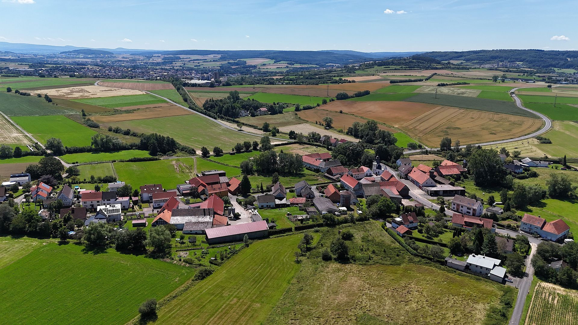 Blick von oben auf Eichenau