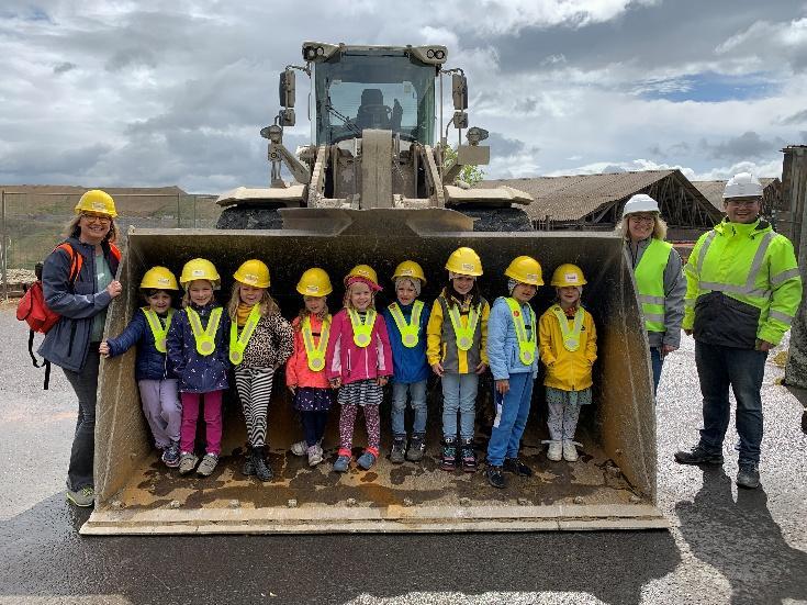 Besuch Kalkwerk Otterbein Kinder besuchen das Kalkwerk Otterbein