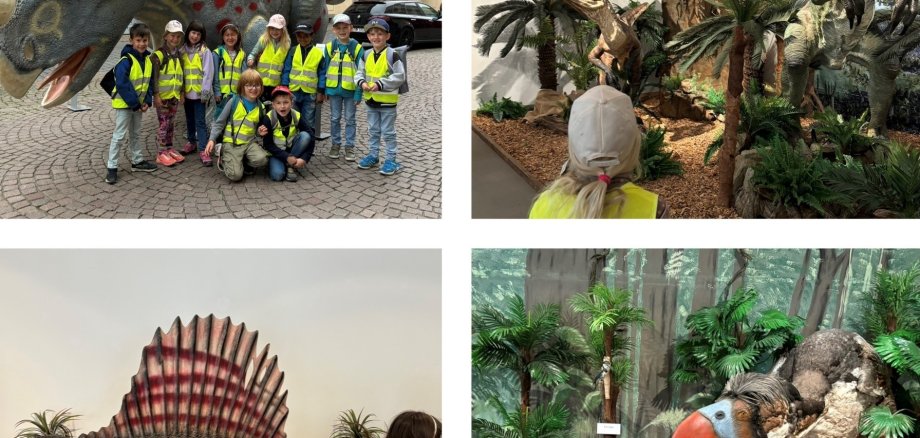 Kinder bei der Dinoausstellung im Vonderau-Museum