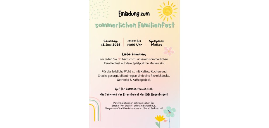 Gelb Grün Bunt Wasserfarbe Verspielt Sommerfest Kindergarten Einladung - 2