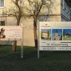 Schilder zum Krippenweg 2023/24 in Großenlüder - Link öffnet seitenüberlagerndes Dialog-Fenster